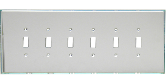 Glassalike® Gasketted Six Gang Toggle Switch